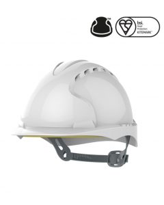 EVO2 Vented Safety Helmet - White