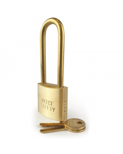 Brass 38mm body Safety Padlock -Keyed to Differ-Long