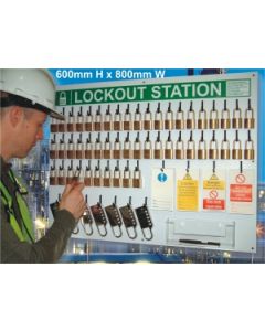 50 lock Departmental Lockout Station (with contents)