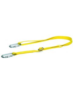 MSA Workman Restraint Lanyard, Webbing, 2m Adjustable Length, Steel Screwgate Carabiner