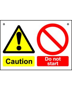 'Caution Do Not Start' - Hanging Lockout Sign