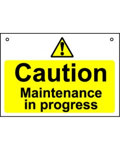 'Caution Maintenance in Progress' - Hanging Lockout Sign