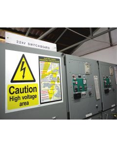 Giant Wall Sign - Caution High Voltage