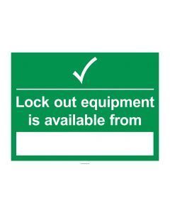  Rigid Lockout Wall Sign 450x600mm Lockout equipment is avail 