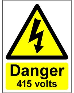 Danger 415 Volts ﾖ Safety Sign