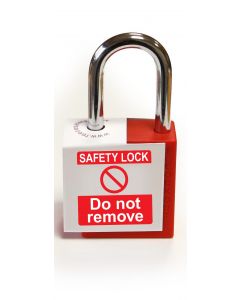 'Safety Lock Do Not Remove' - Lockout Padlock Fold-Over Tag