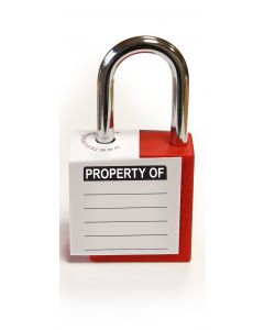 'Property Of' - Lockout Padlock Fold-Over Tag