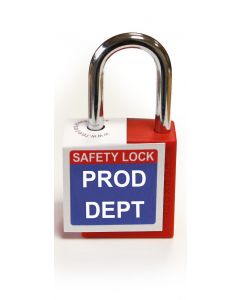 'Prod Dept' - Lockout Padlock Fold-Over Tag