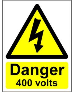  Hazard Warning Sign Danger 400 volts 