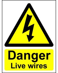  Hazard Warning Sign Danger live wires 