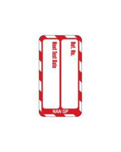  Nanotag Insert - Red - Test Due - Pack of 10 