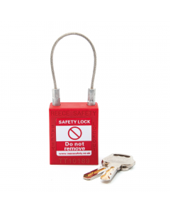 TC38RED50 Safety Padlock with Cable Shackle