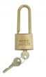 Brass 51mm body Safety Padlock-Keyed to Differ-Long