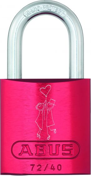 ABUS 72 series aluminium safety padlock RED