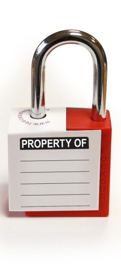 'Property Of' - Lockout Padlock Fold-Over Tag