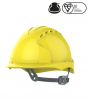 EvoGuard C2 Visor + EVO2 Vented Safety Helmet Combined - Yellow