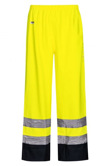 High Viz Arc Flash Yellow and Navy Waterproof Trousers 21.1cal/cm2