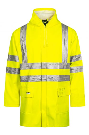 High Viz Arc Flash Yellow Waterproof Jacket 21.1cal/cm2