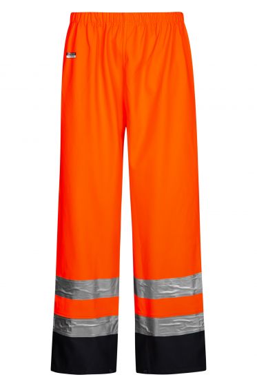 High Viz Arc Flash Orange and Navy Waterproof Trousers 21.1cal/cm2