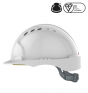 EvoGuard C2 Visor + EVO2 vented Safety Helmet Combined - White