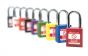 Nylon body Safety Padlock - 38mm clearance Steel Shackle1